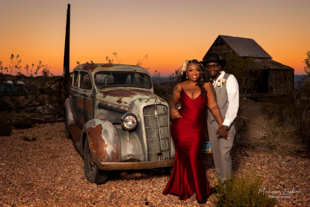 an outdoor scene in Boulder City for wedding day