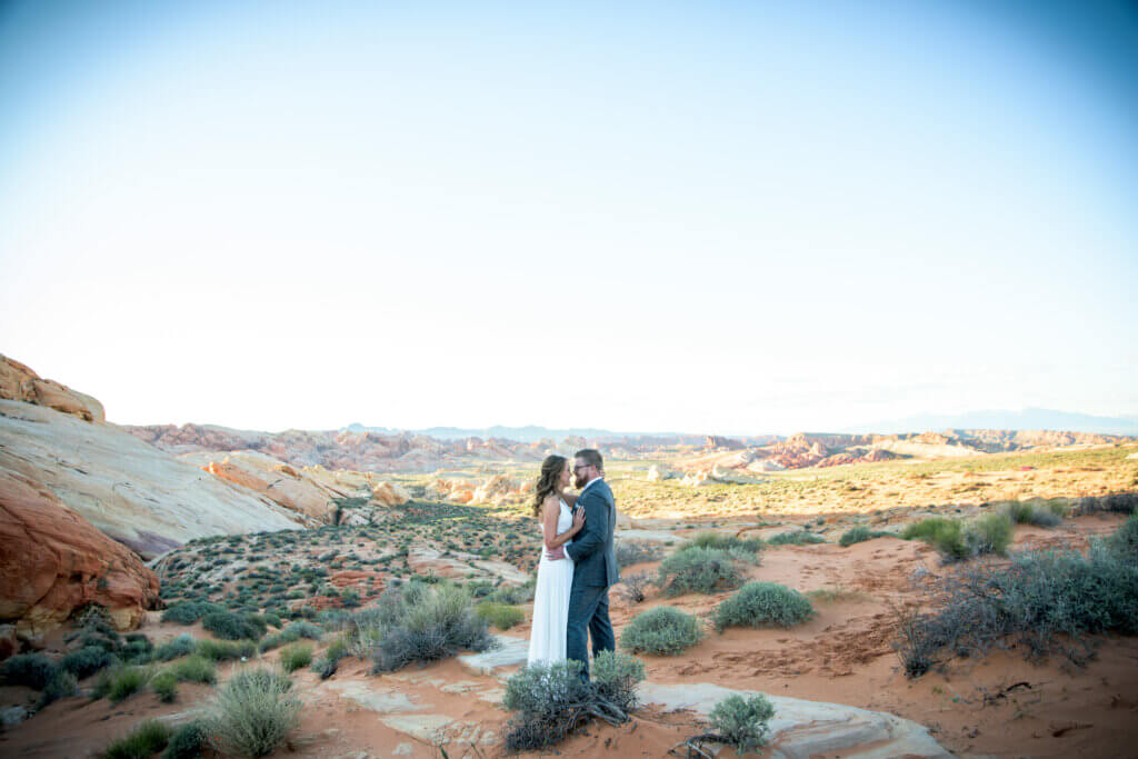 desert wedding shot