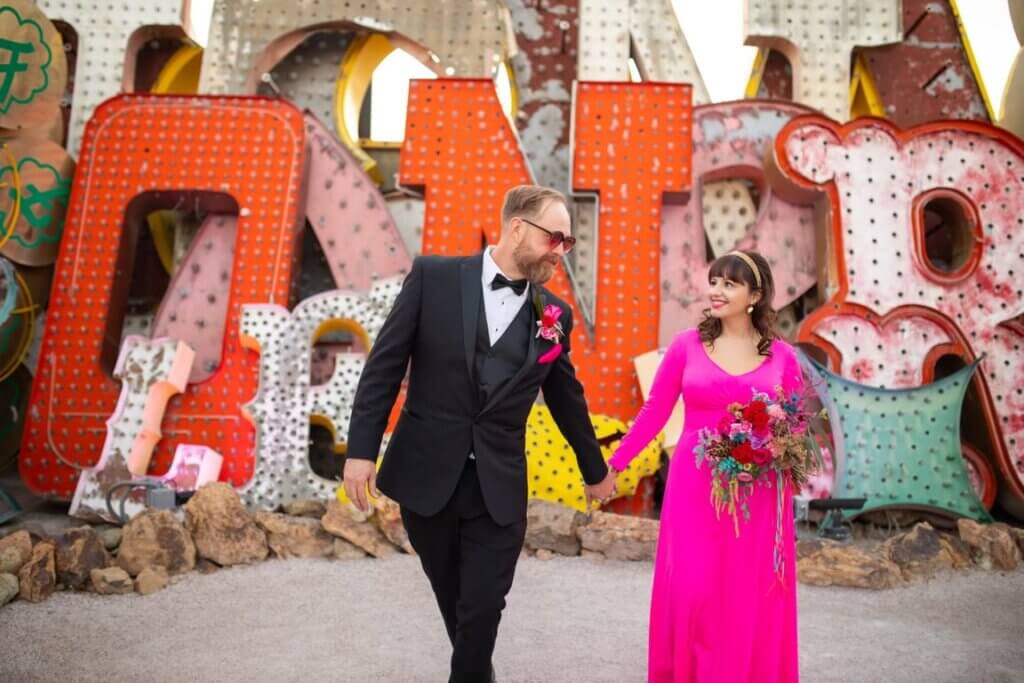 Ryan and Ariana at the Neon Museum
