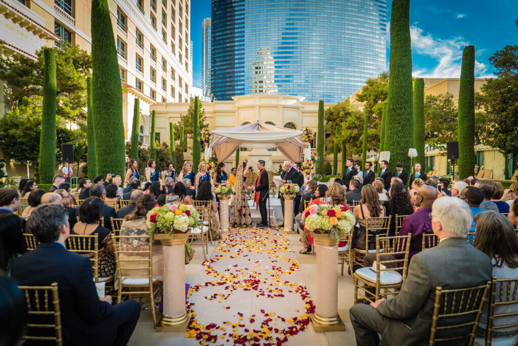 a huge and beautiful ceremony in Vegas