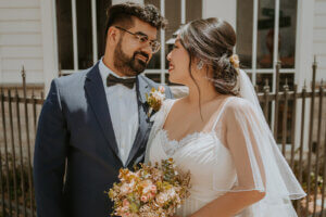 a couple in the present moment of marriage