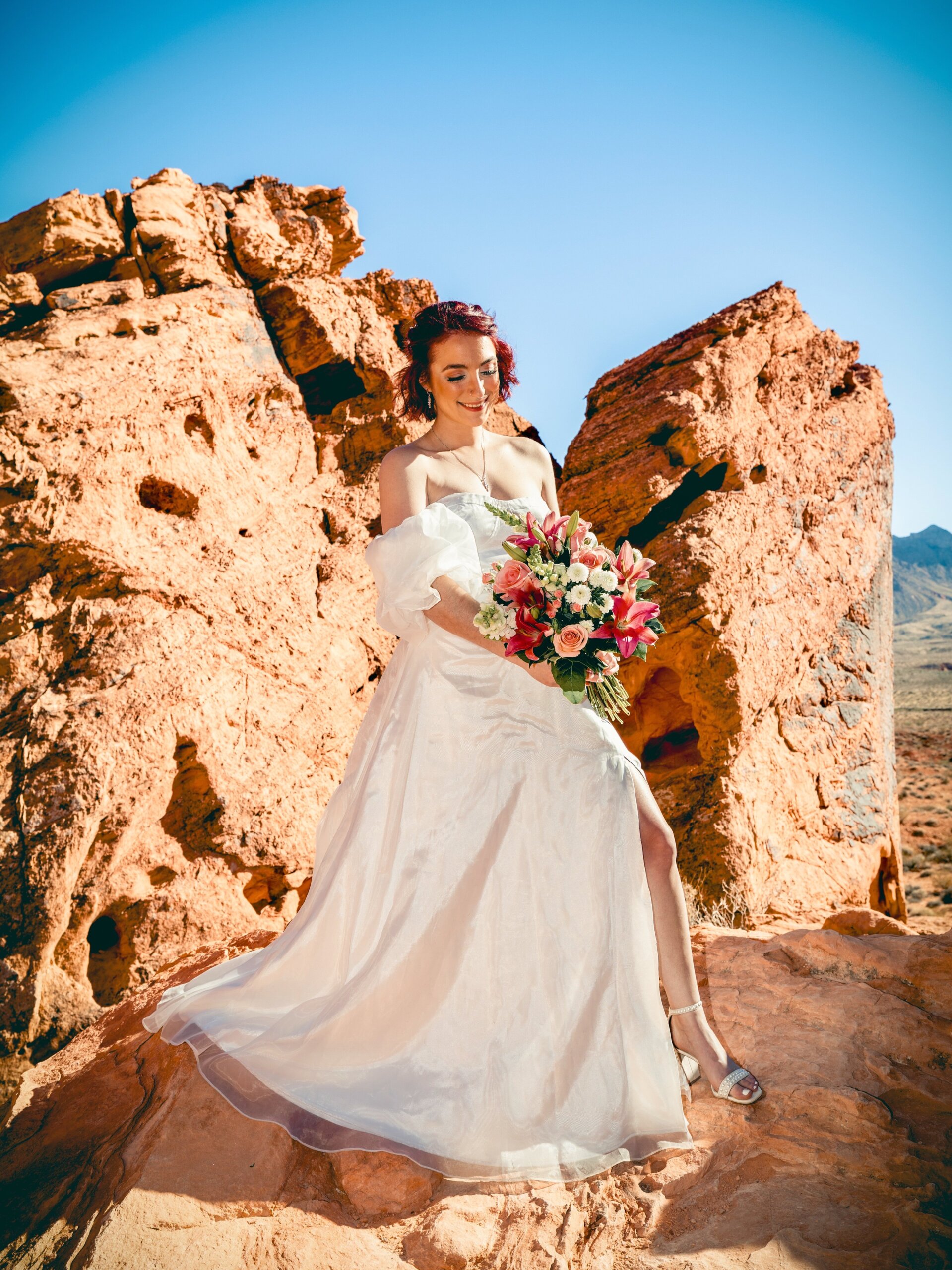 a bride at Red Rock