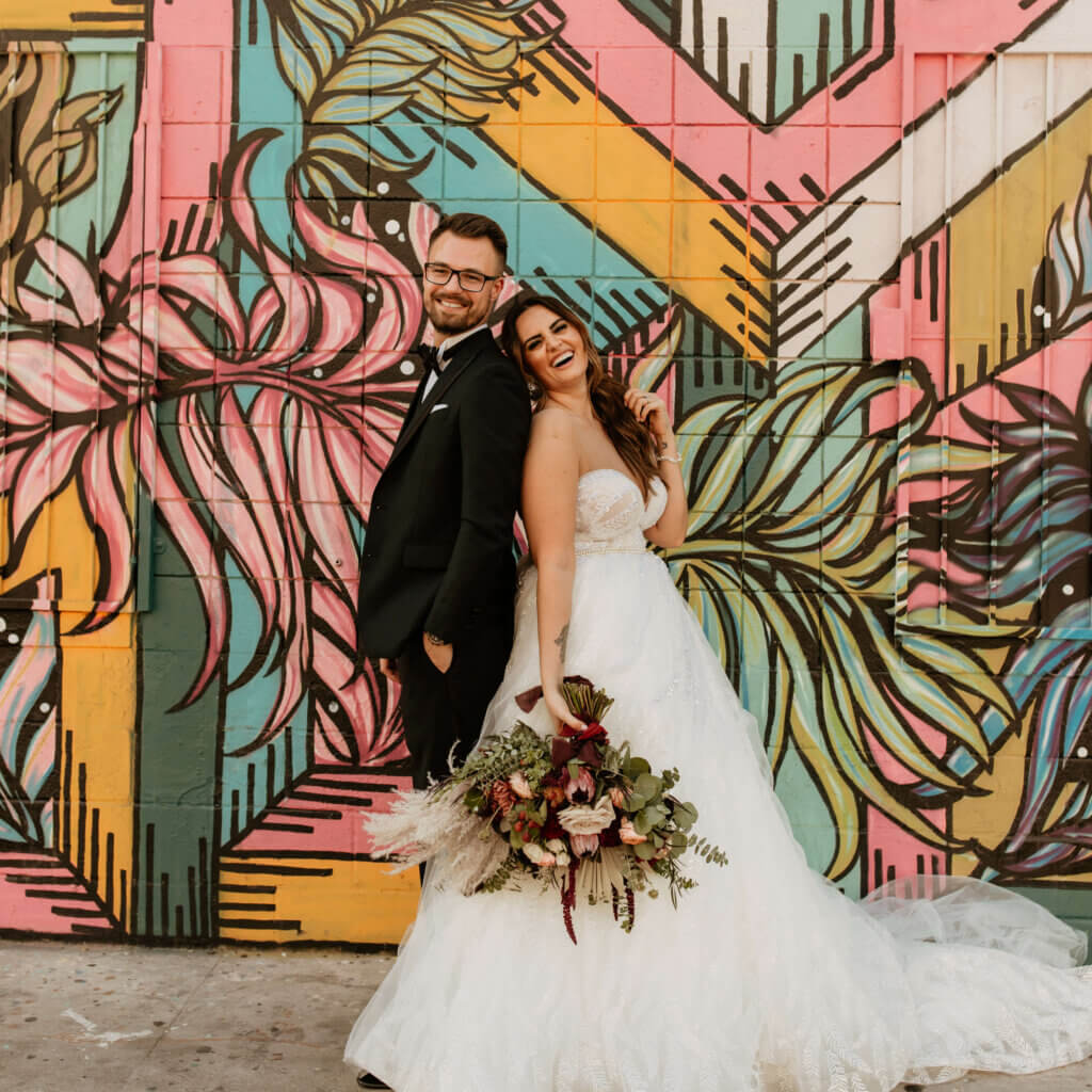 a happy couple that might use a wedding speech writer